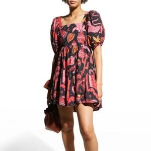 Farm Rio Black Tropical Magic Mini Dress